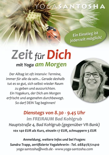Flyer: Yoga am Morgen