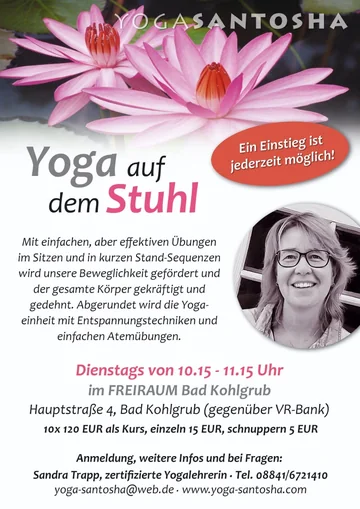 Flyer: Yoga auf dem Stuhl